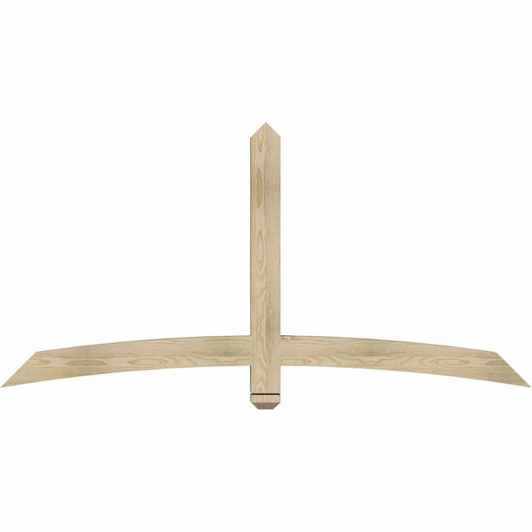 Ekena Millwork Bellingham Rough Sawn Timber Gable Bracket, Douglas Fir, 72"W x 36"H x 4"D x 4"F, 12/12 Pitch GBW072X36X0404BEL00RDF - main